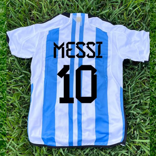 Lionel Messi Argentina 3 Star New Home Men's Soccer Jersey